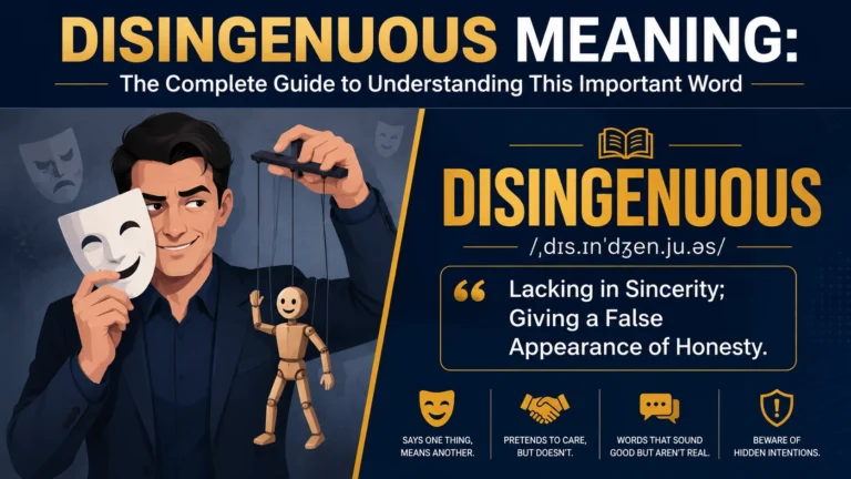 Disingenuous Meaning