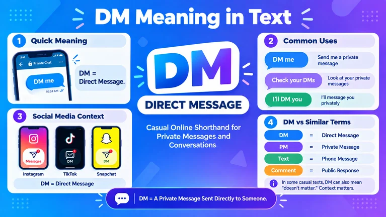 DM Meaning in Text