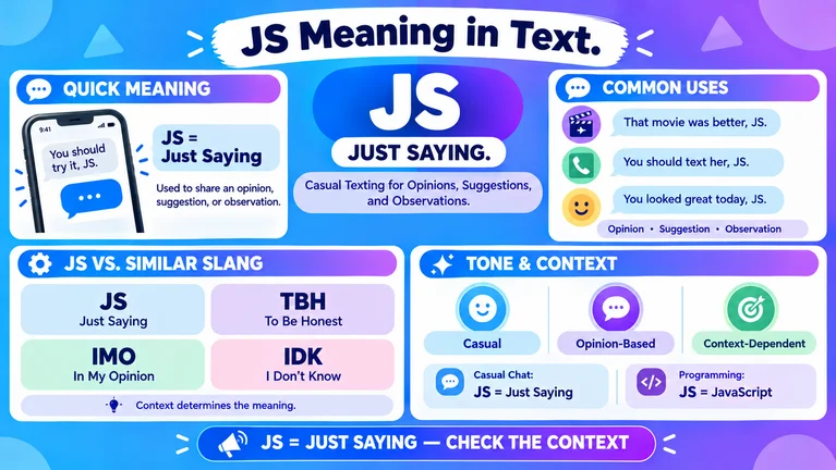 JS meaning in text