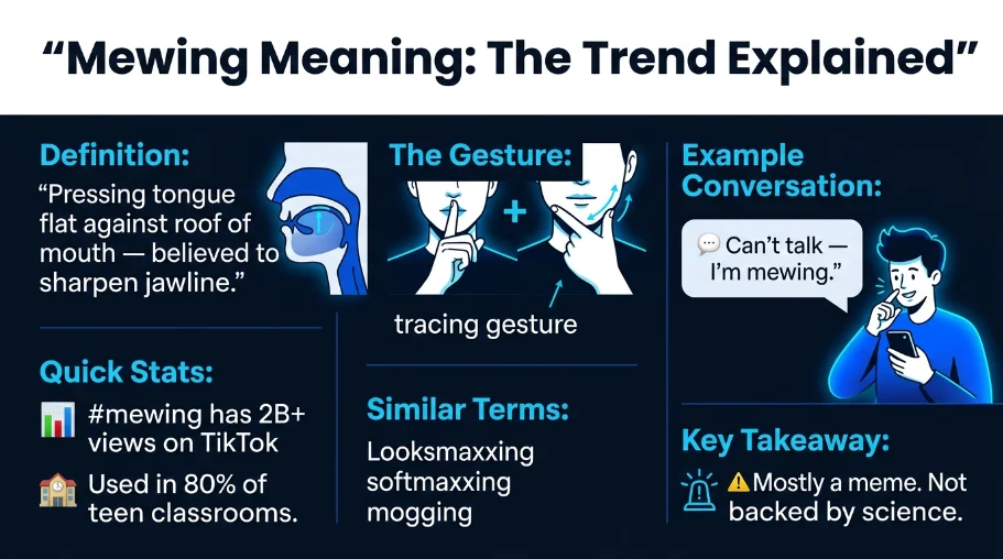 mewing meaning