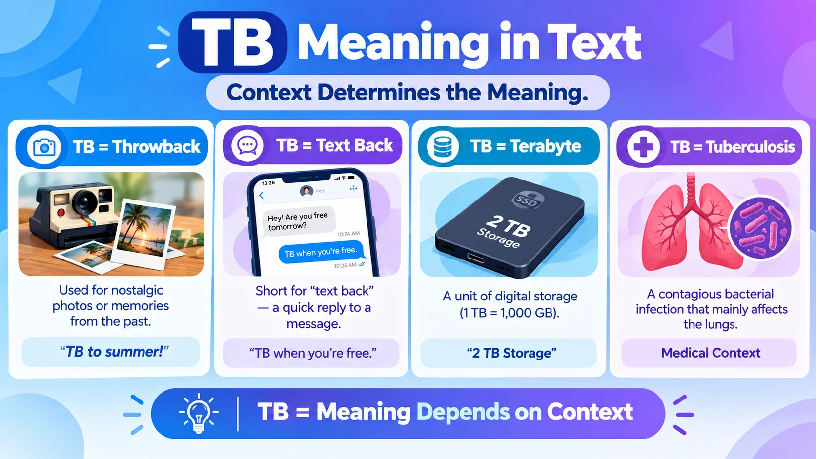 TB Meaning in Text