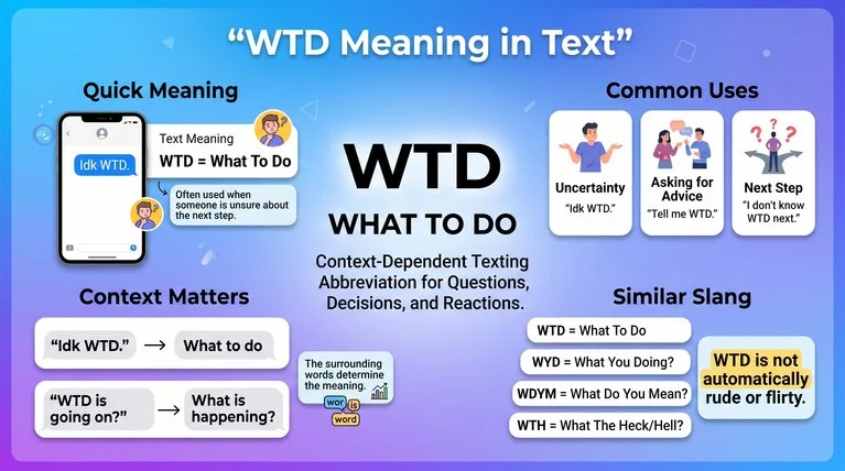 WTD Meaning in Text