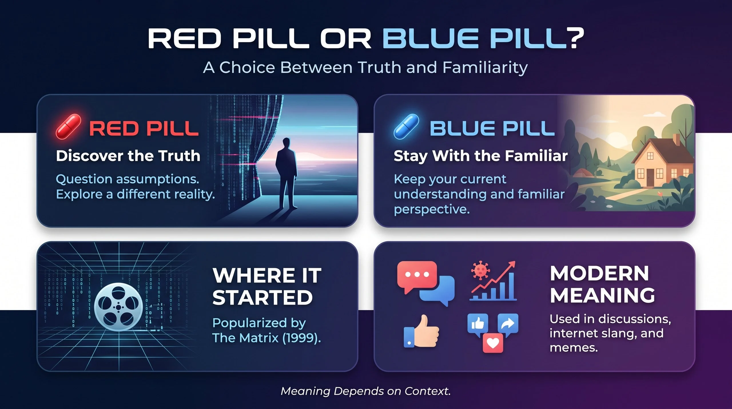 red pill or blue pill meaning